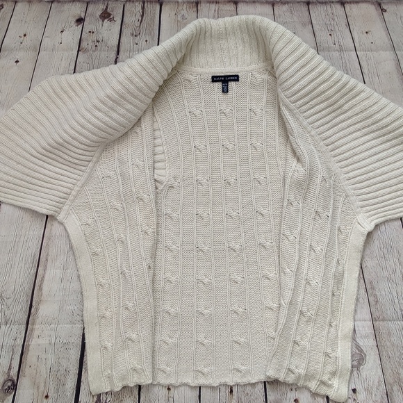 Calvin Klein Beige Open Front Cardigan Vest - Picture 6 of 8